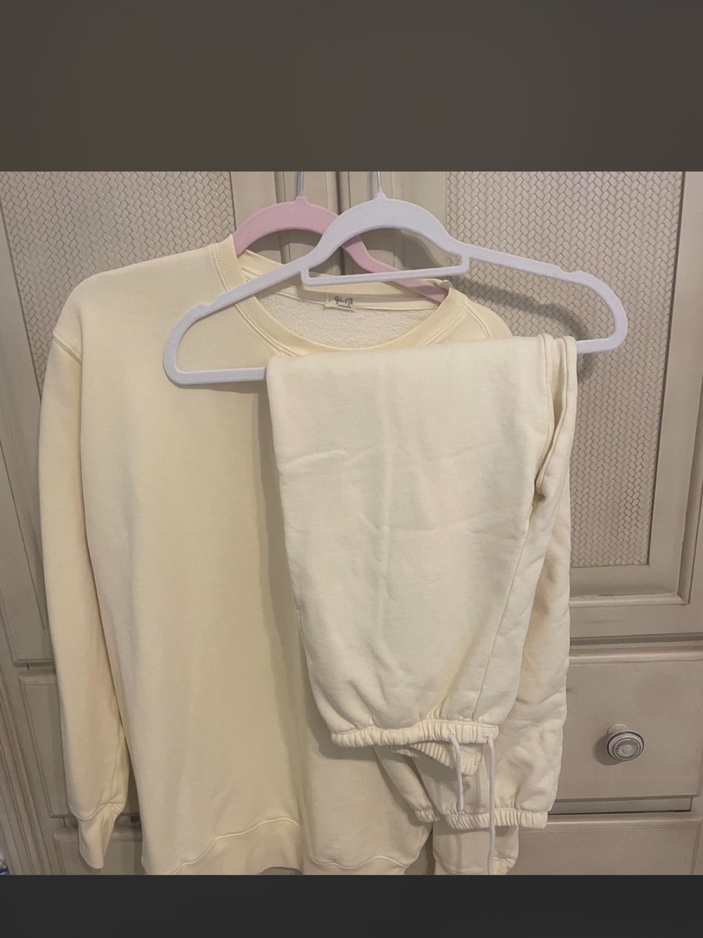 Brandy Melville light yellow  Sweatshirt and sweatpants